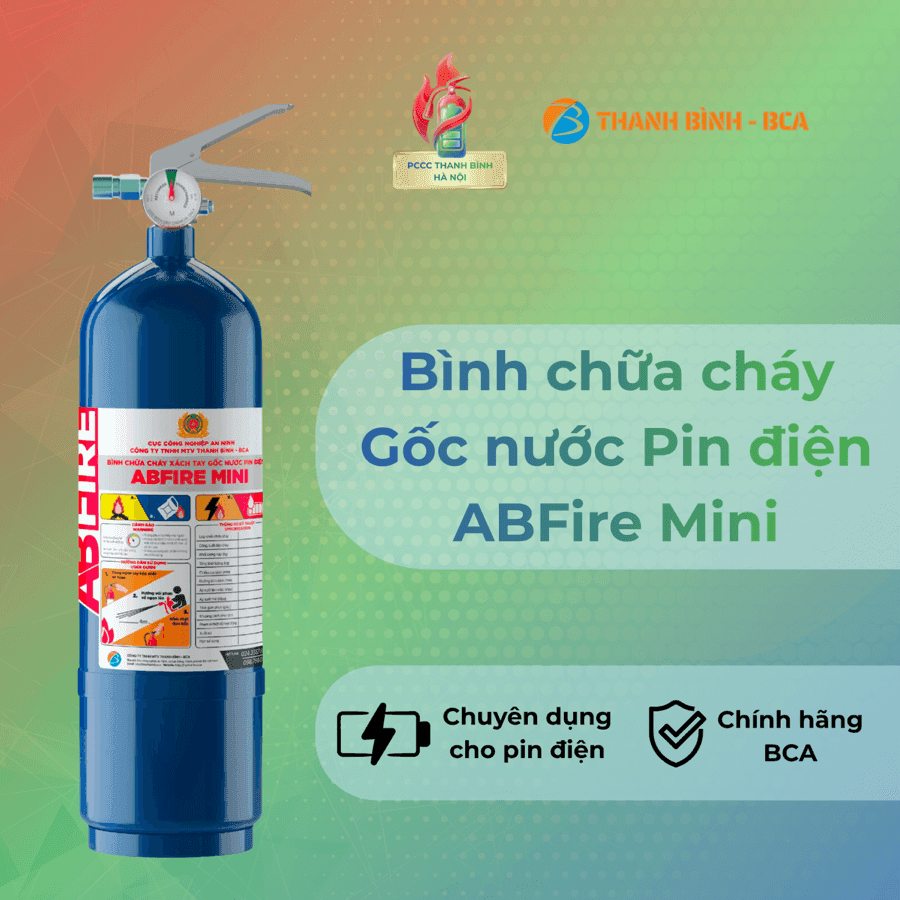 Bình chữa cháy gốc nước mini cho pin xe điện PCCC Thanh Bình Hà Nội